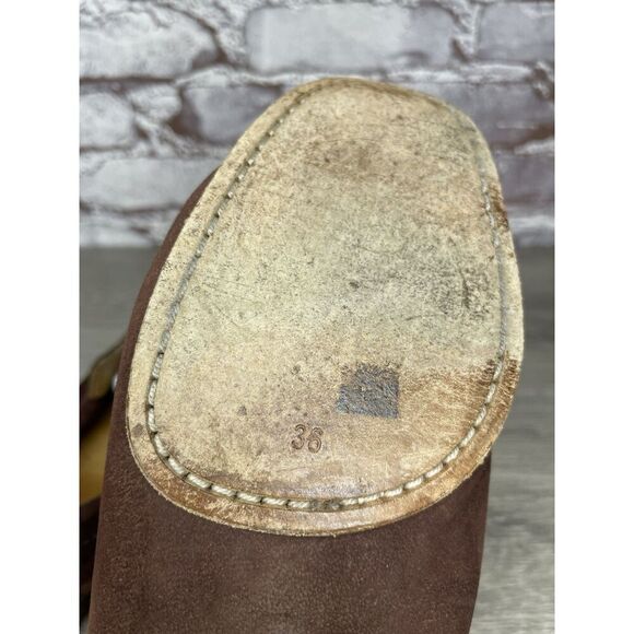 Giorgio Armani Brown Suede Loafers Leather Sole Driving Shoes Women’s 36EU/6M US - Picture 8 of 16